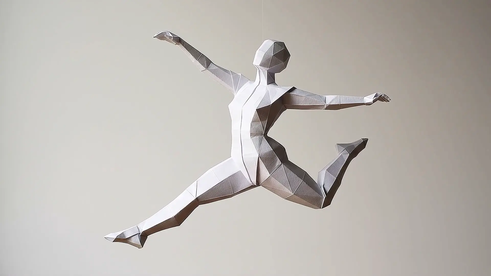Leaping origami figure ending-frame reference